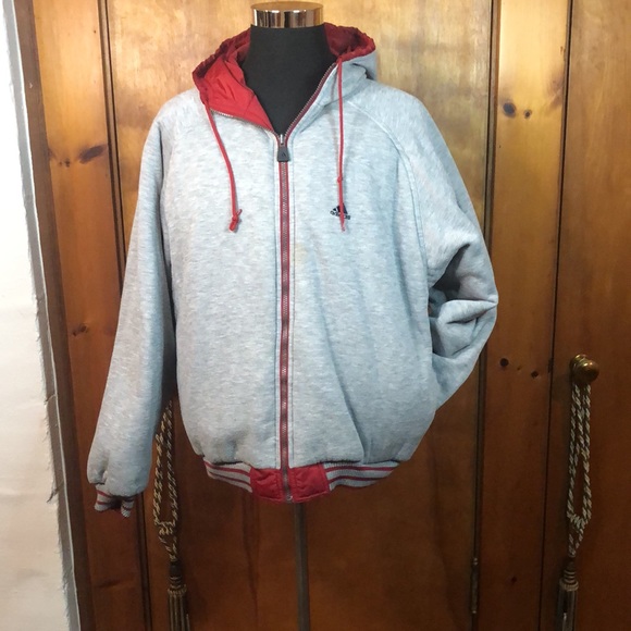 Reversible Adidas Fleece/Nylon Jacket. Size XL. - Picture 5 of 6